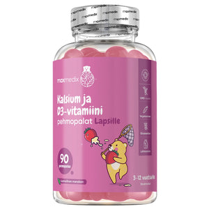 Kalsium- ja D3-vitamiinipehmopalat lapsille